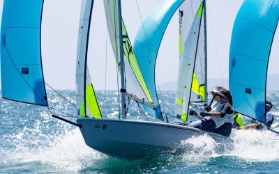 Champagne Sailing for Day 3 at the RS Feva World Championships 2023